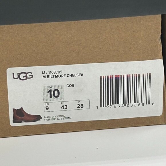 UGG Men's Biltmore Chelsea Boots Size 10 Brown  full-grain leather Waterproof - Picture 12 of 12